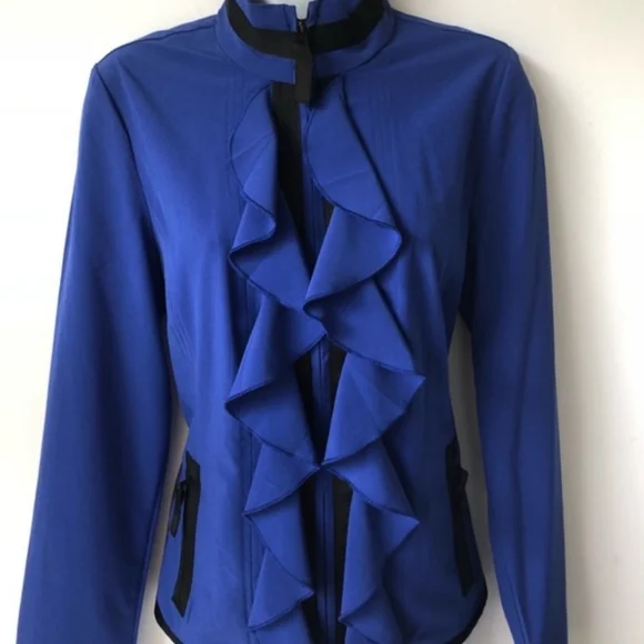 Chico's Ruffle Front Jacket - Picture 2 of 5